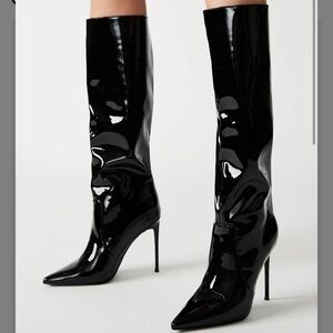 STEVE MADDEN Black patent leather boots